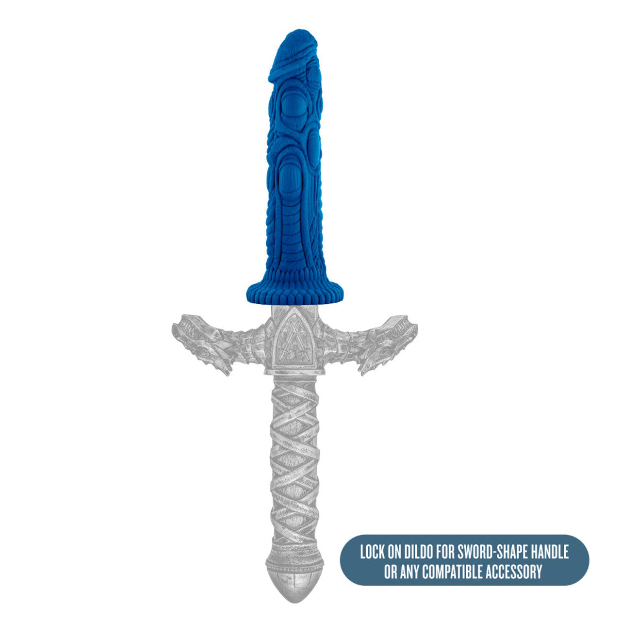 THE REALM - DRAKEN - LOCK ON DILDO -BLUE