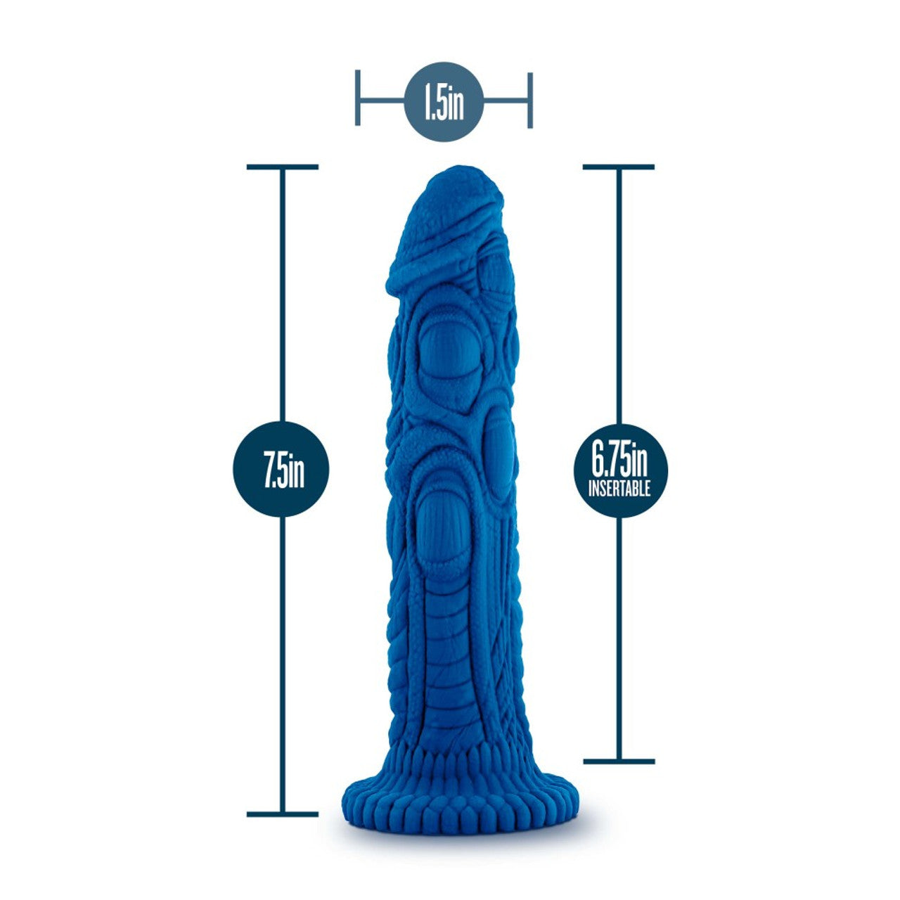 THE REALM - DRAKEN - LOCK ON DILDO -BLUE