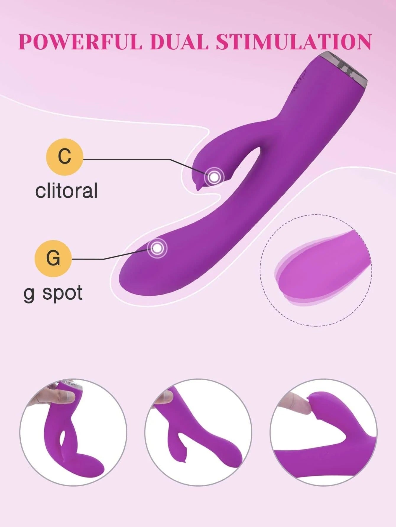 TRACY'S DOG NIGHT ELF RABBIT VIBRATOR - MORADO