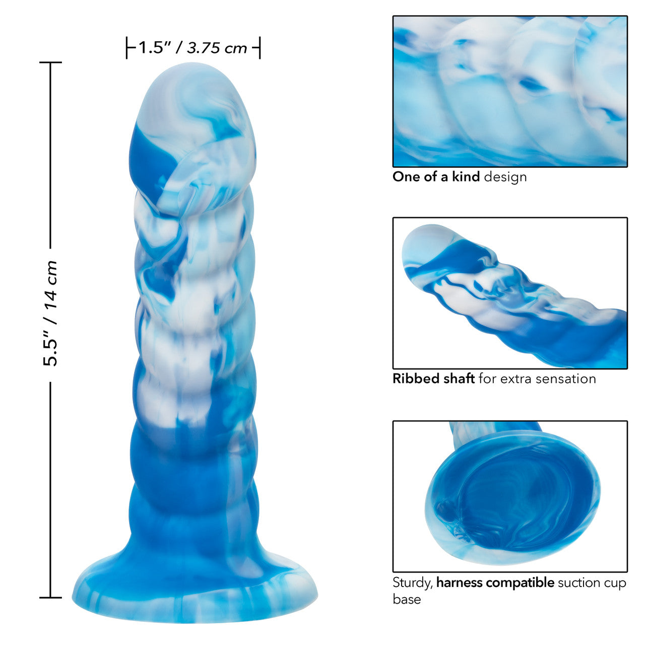 TWISTED LOVE TWISTED RIBBED PROBE - BLUE