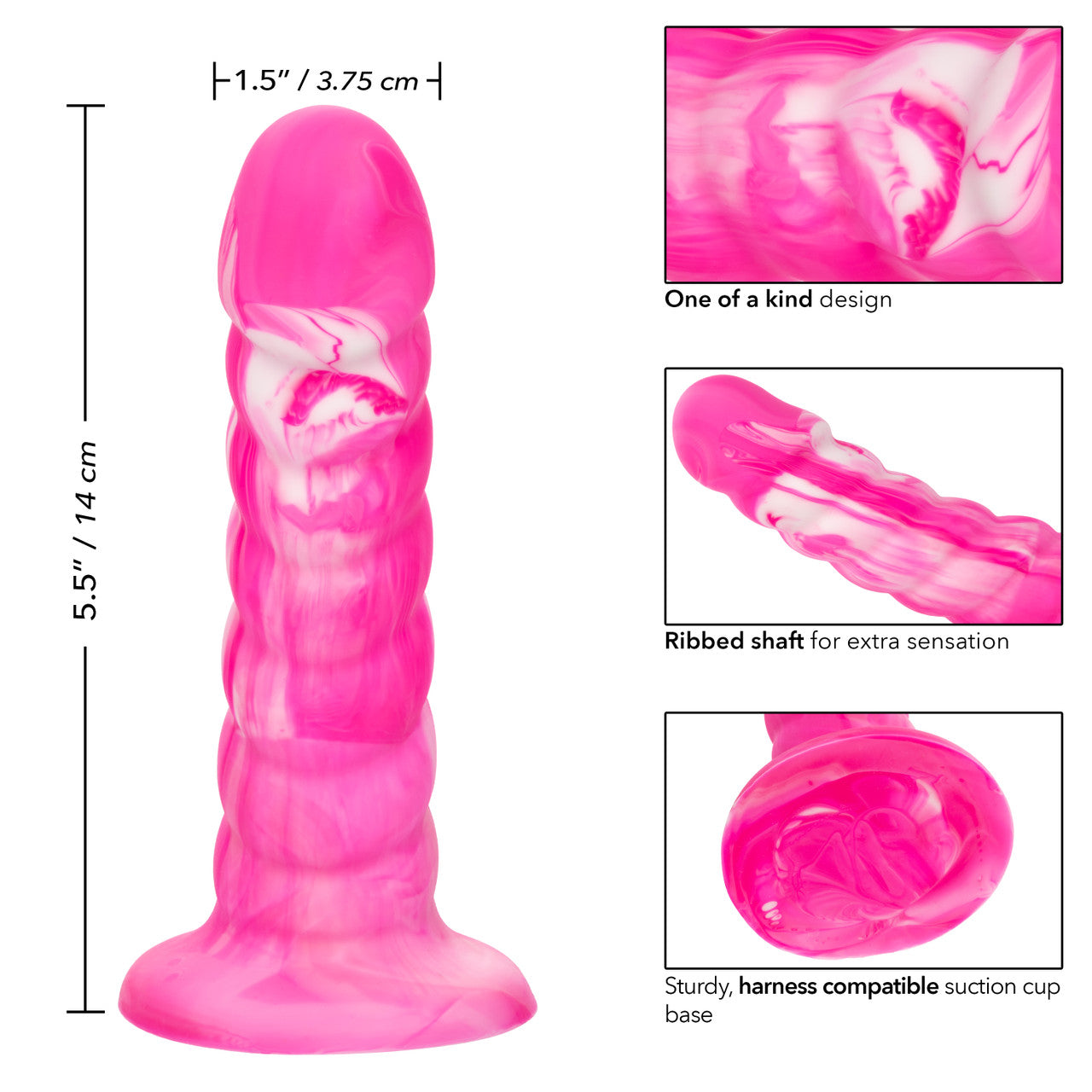 TWISTED LOVE TWISTED RIBBED PROBE - PINK