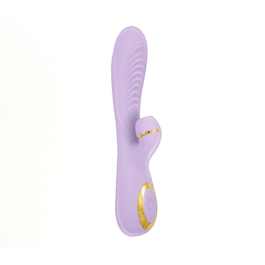 VIBES OF NEW YORK RIBBED SUCTION MASSAGER - MORADO