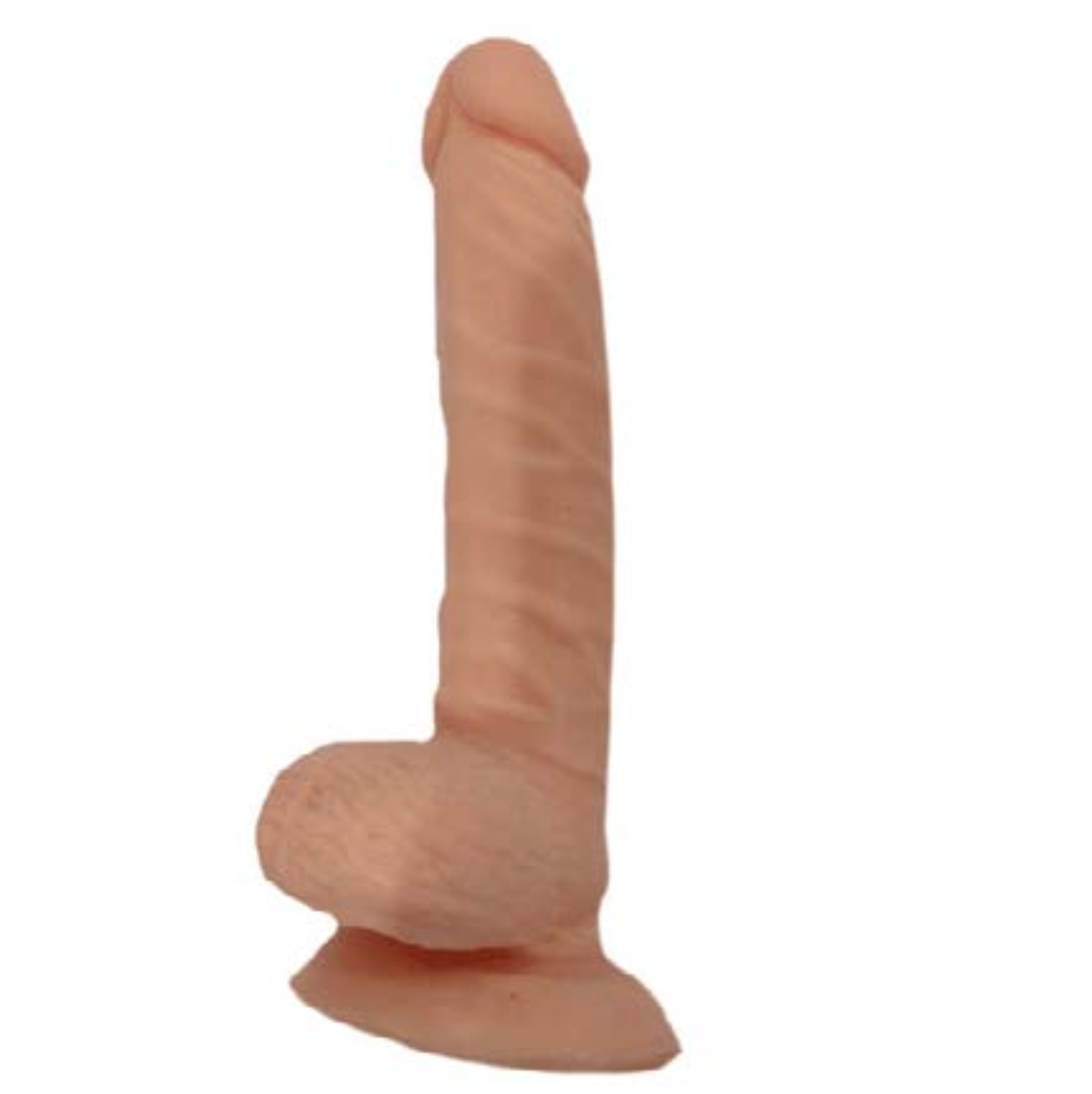 DILDO NACIONAL W BALLLS  6.5 INCH CON TEXTURA - CARNE