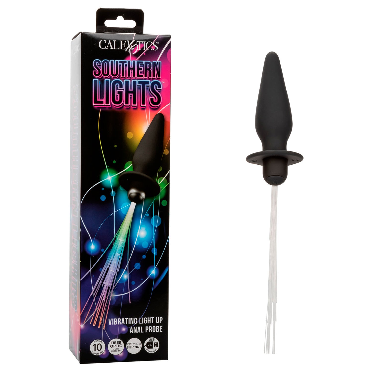 SOUTHERN LIGHTS VIBRATING LIGHT UP ANAL PROBE - NEGRO