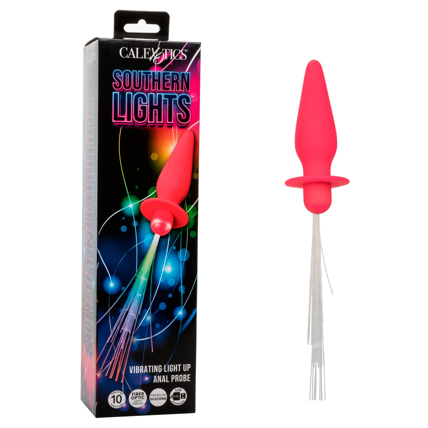 SOUTHERN LIGHTS VIBRATING LIGHT UP ANAL PROBE - ROSA