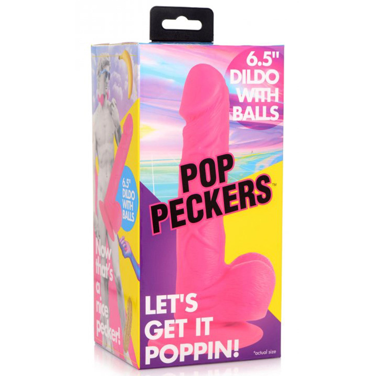 6.5" DILDO WITH BALLS - PINK