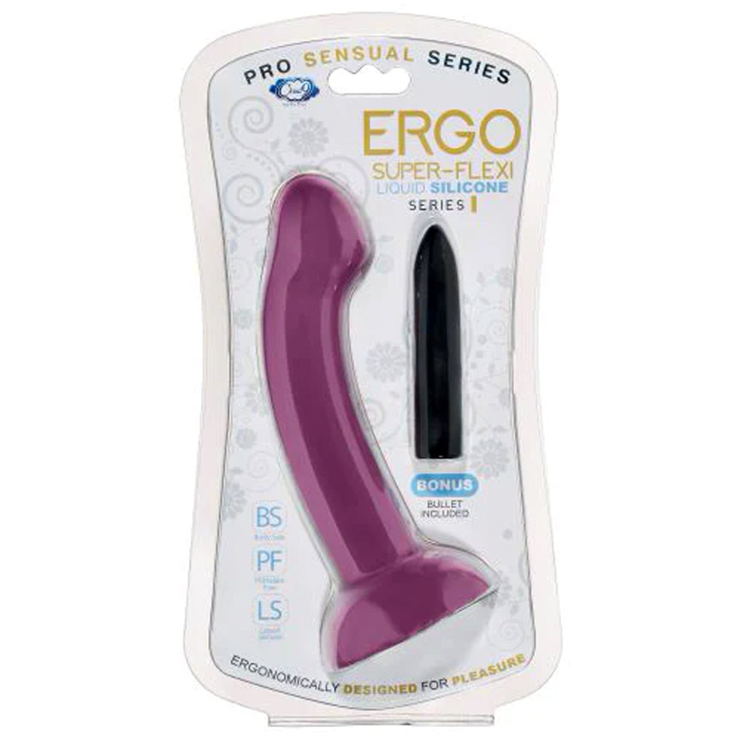 ERGO SUPER FLEXI I DONG SOFT AND FLEXIBLE LIQUID SILICONE WITH VIBRATOR - PLUM
