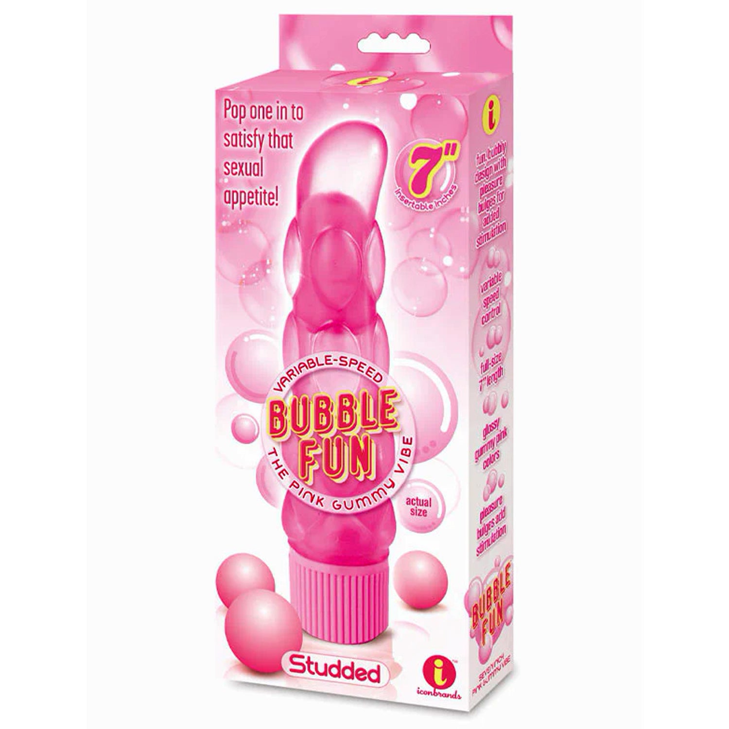 THE 9'S BUBBLE FUN STUDDED GUMMY VIBE